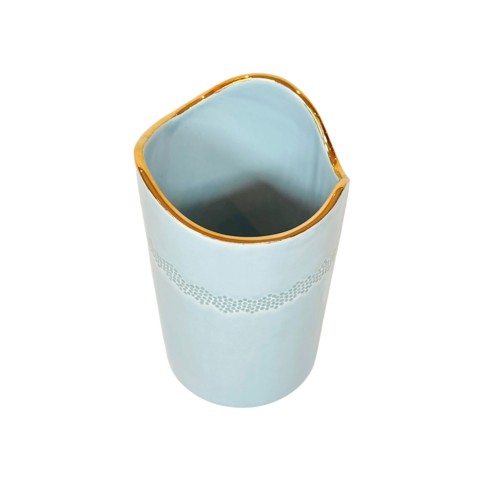 Pearl-Glazed Ceramic Vase image 2