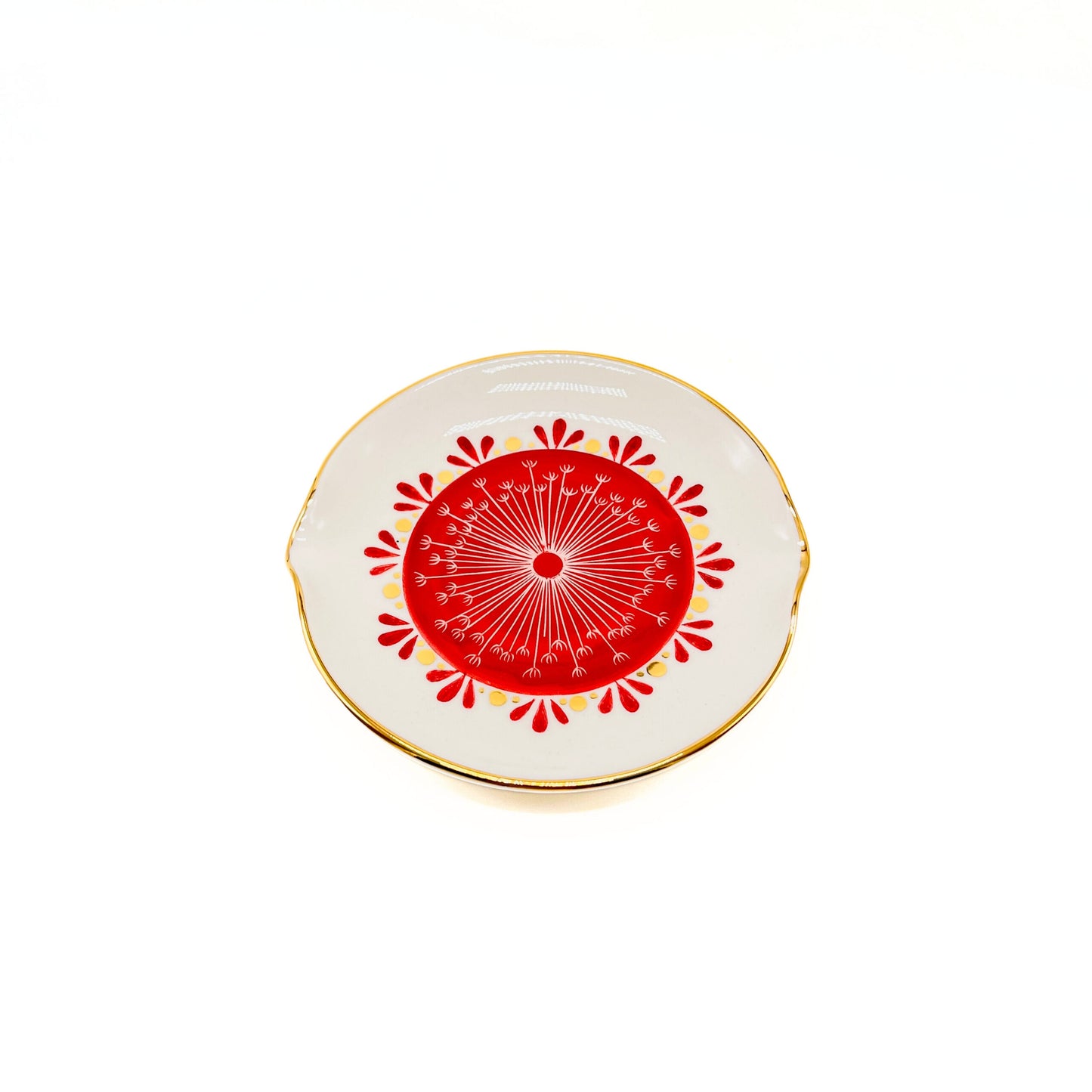 Plate with Red Pattern image 1