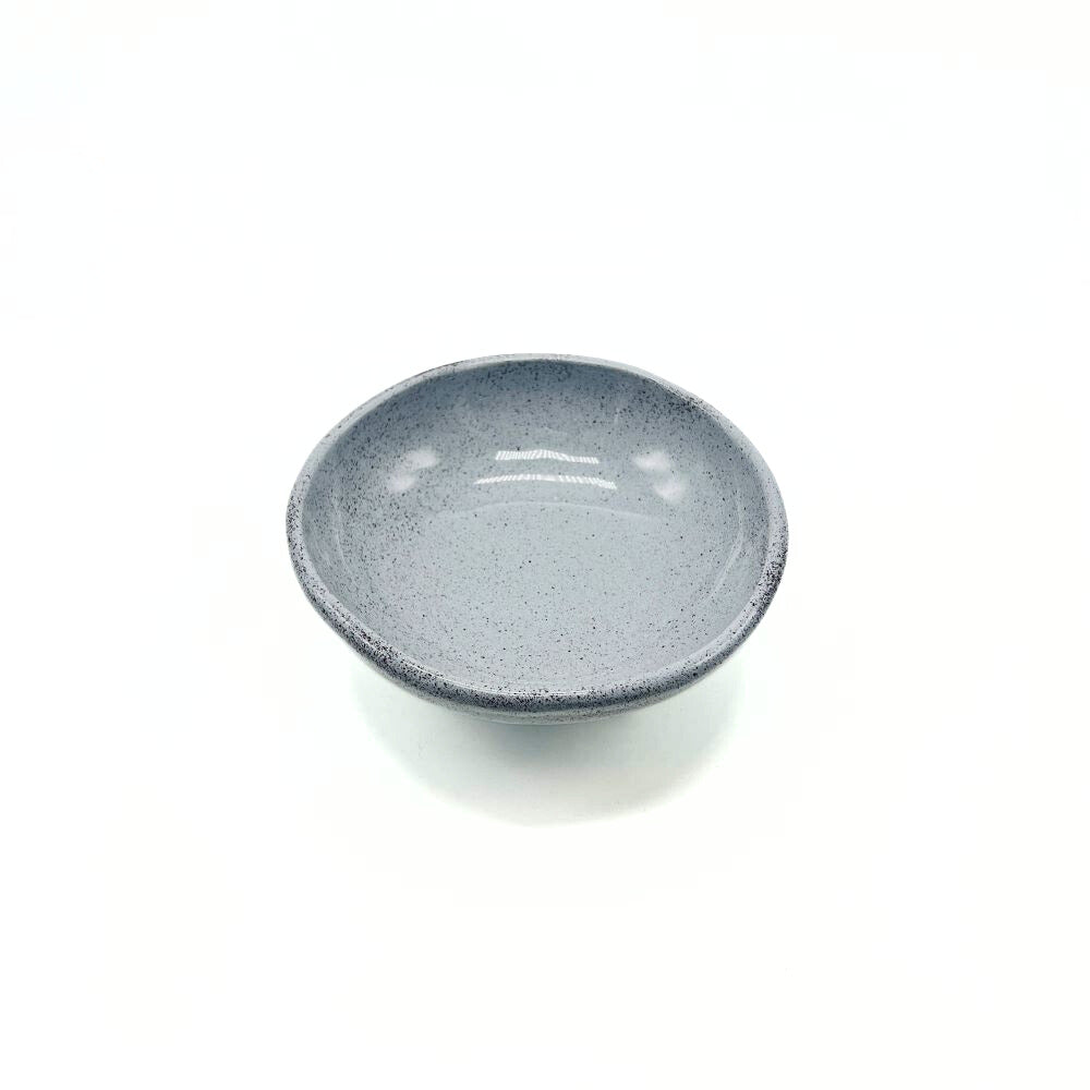 Round Light Gray Dish with Base image 2