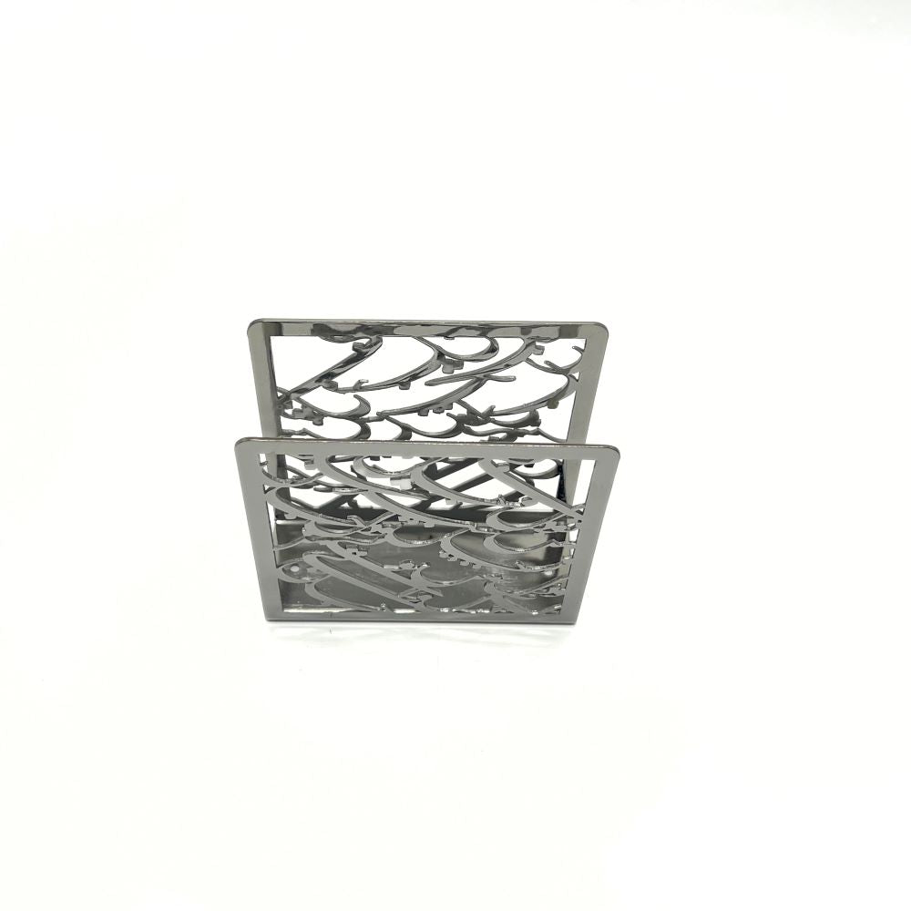 Silver Calligraphy Tissue Paper Holder image 1