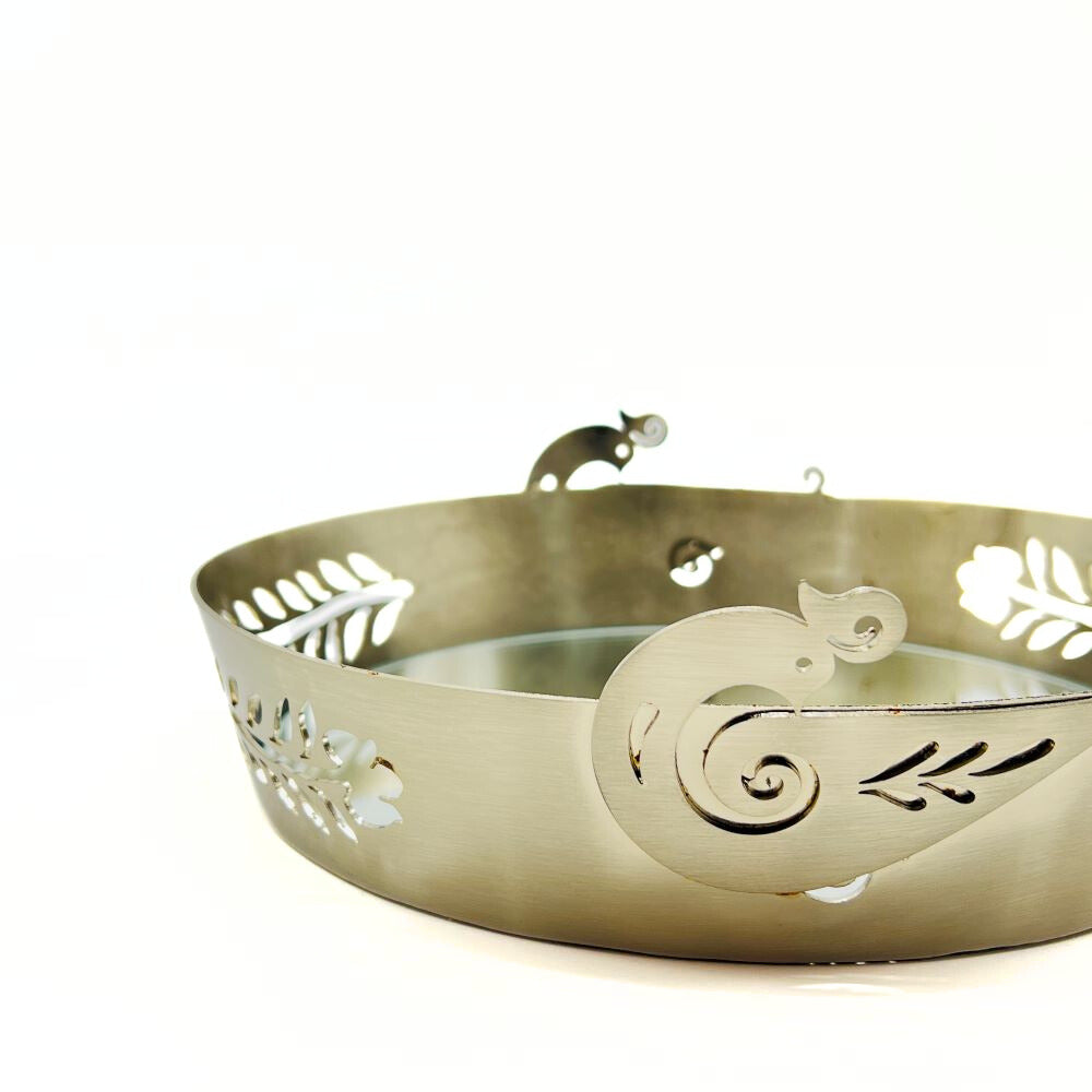 Small Round Tray with Mirror image 3