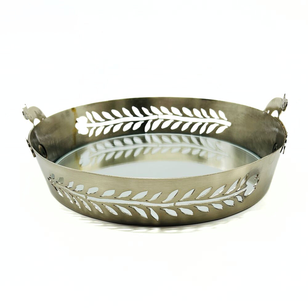 Small Round Tray with Mirror image 2