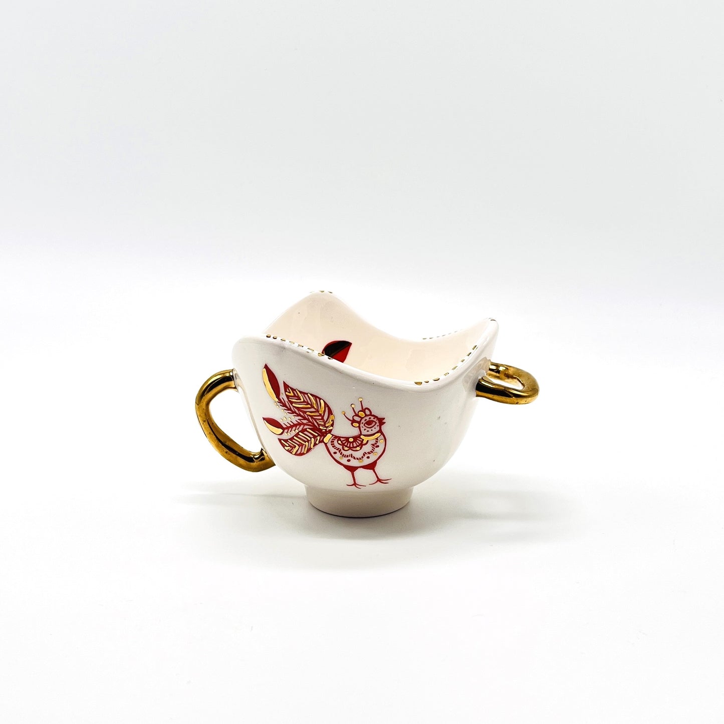Bowl with Red and Gold bird 3 - Size 1 image
