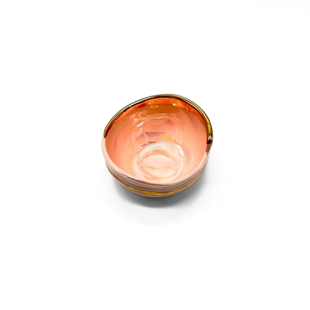 Pink Bowl With Gold Edge image 3