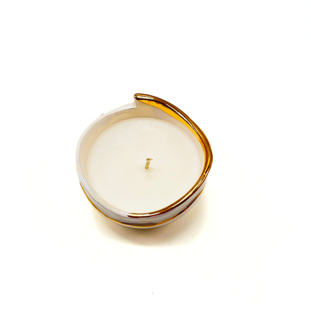 White Bowl Candle image 2
