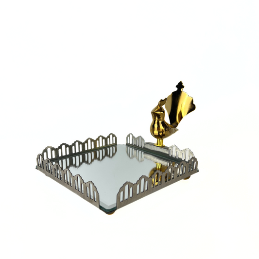 Peacock Tray Silver