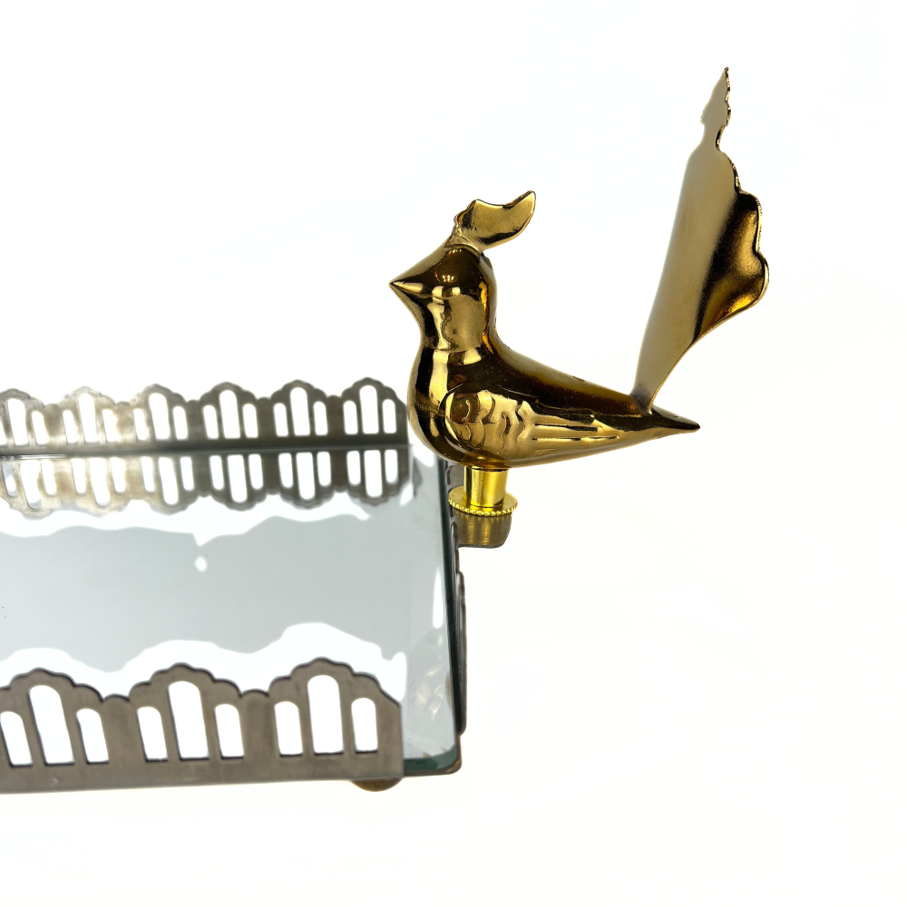Peacock Tray Silver