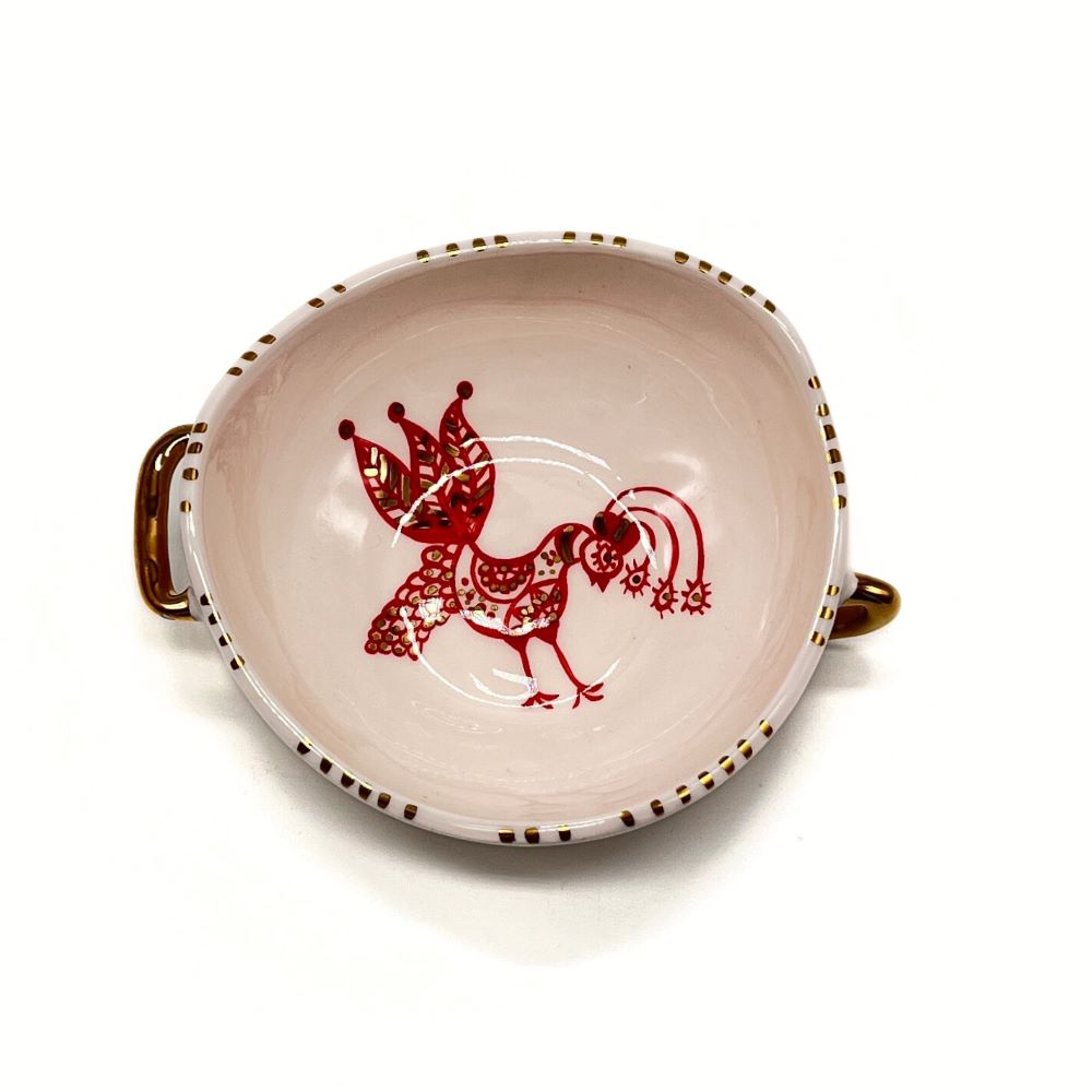 Bowl with Red and Gold bird 4 image 1