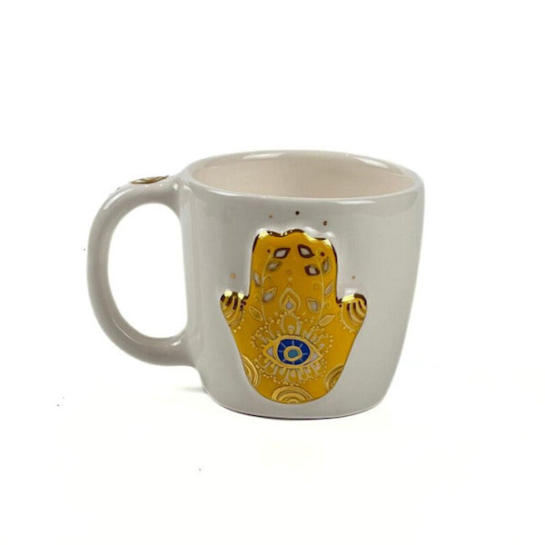 Hamsa Mugs - Yellow image