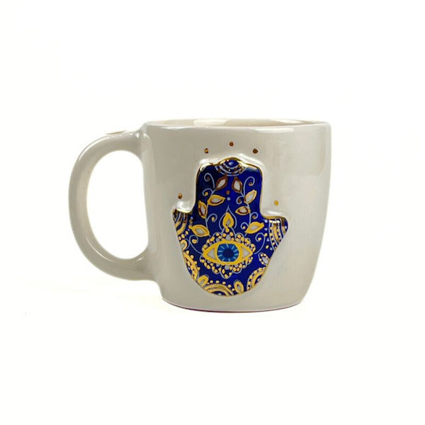 Hamsa Mugs - Dark Blue image