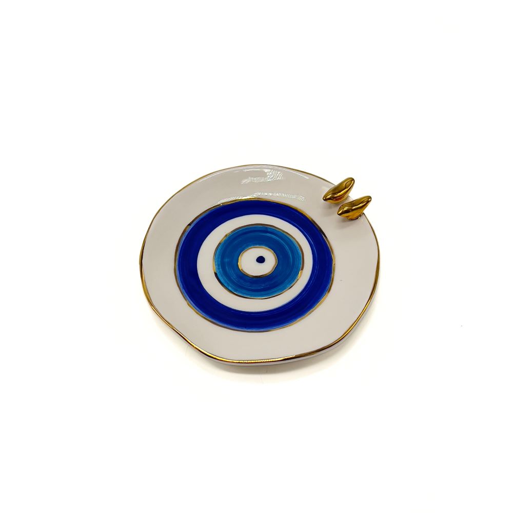 Evil Eye Ceramic Plate With Bird image 2