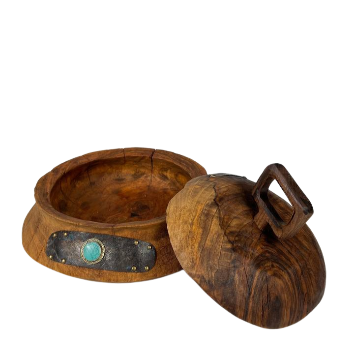 Walnut Bowl With Lid