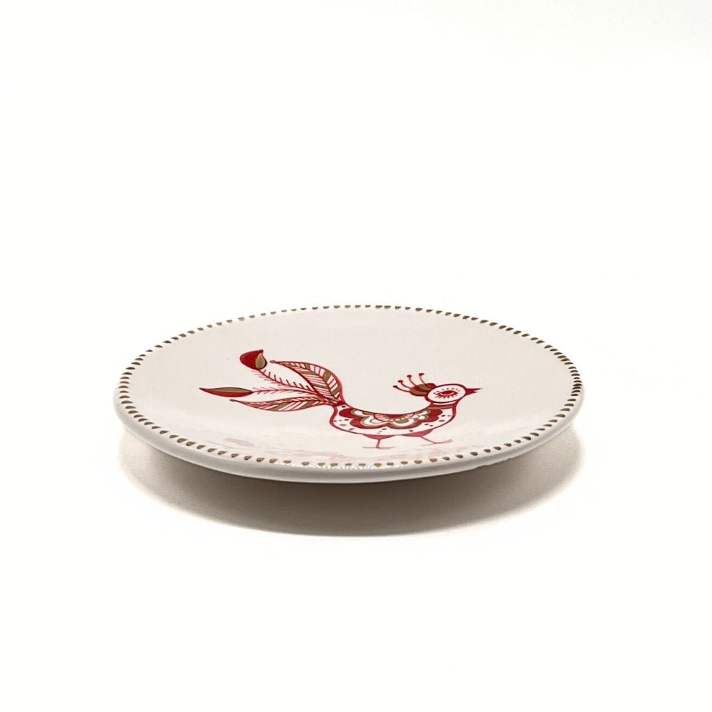 Plate with Red and Gold Bird 3 image 1