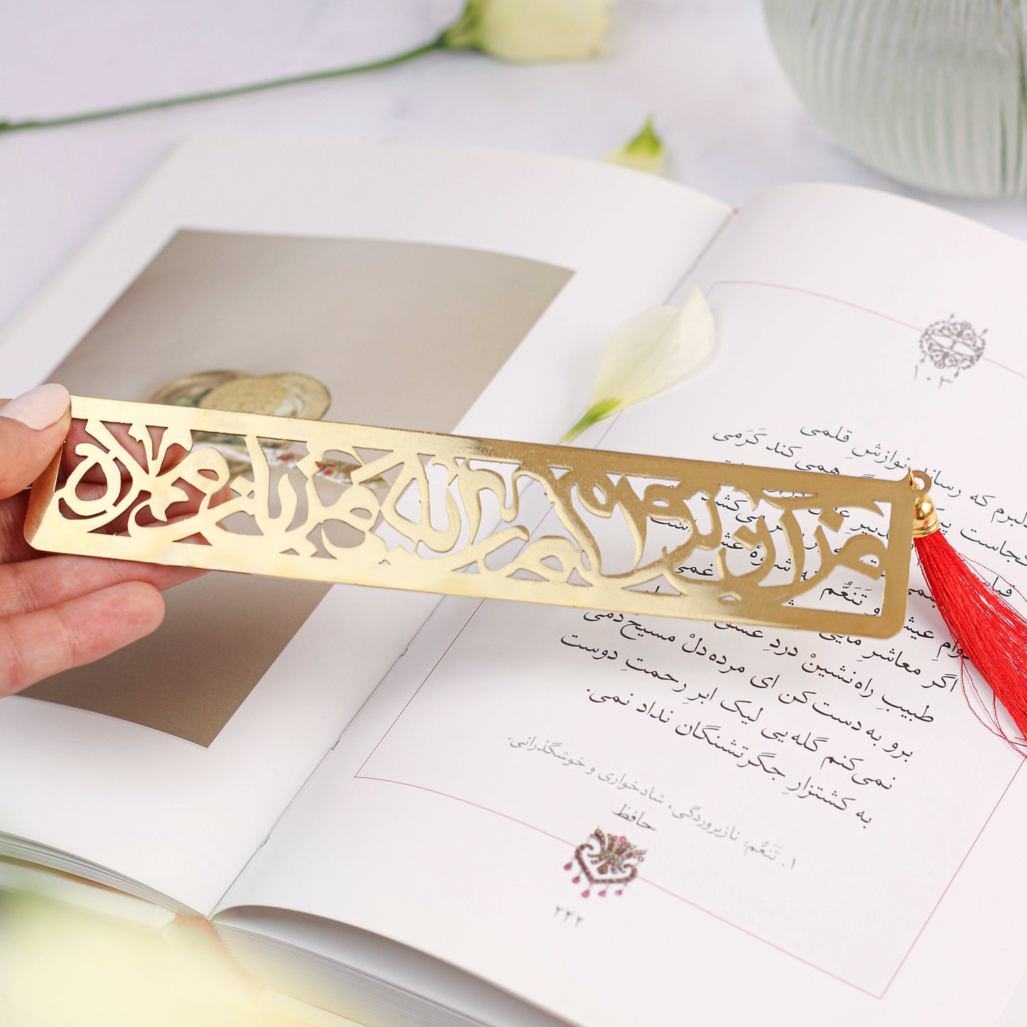 Gold Calligraphy Bookmark