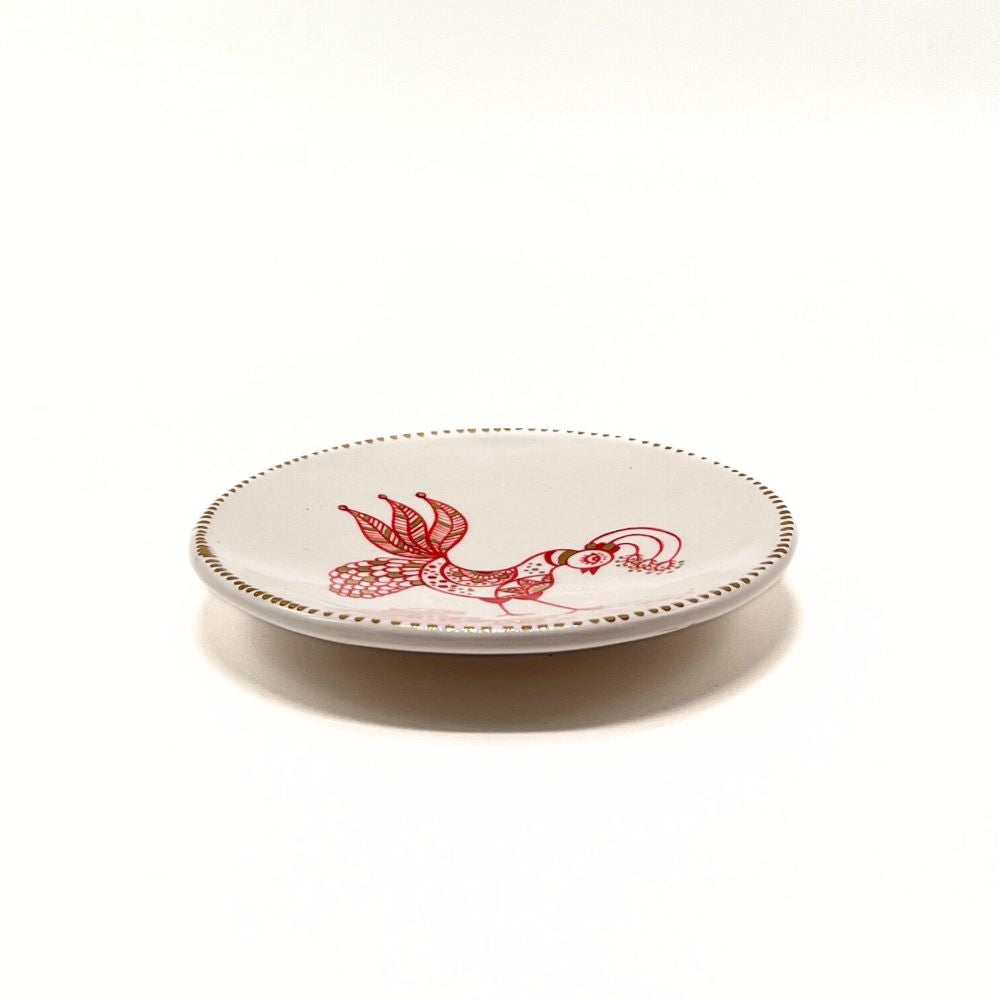 Plate with Red and Gold Bird 4 image 1