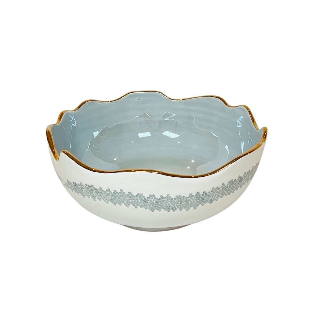 Pearl-Glazed Ceramic Bowl
