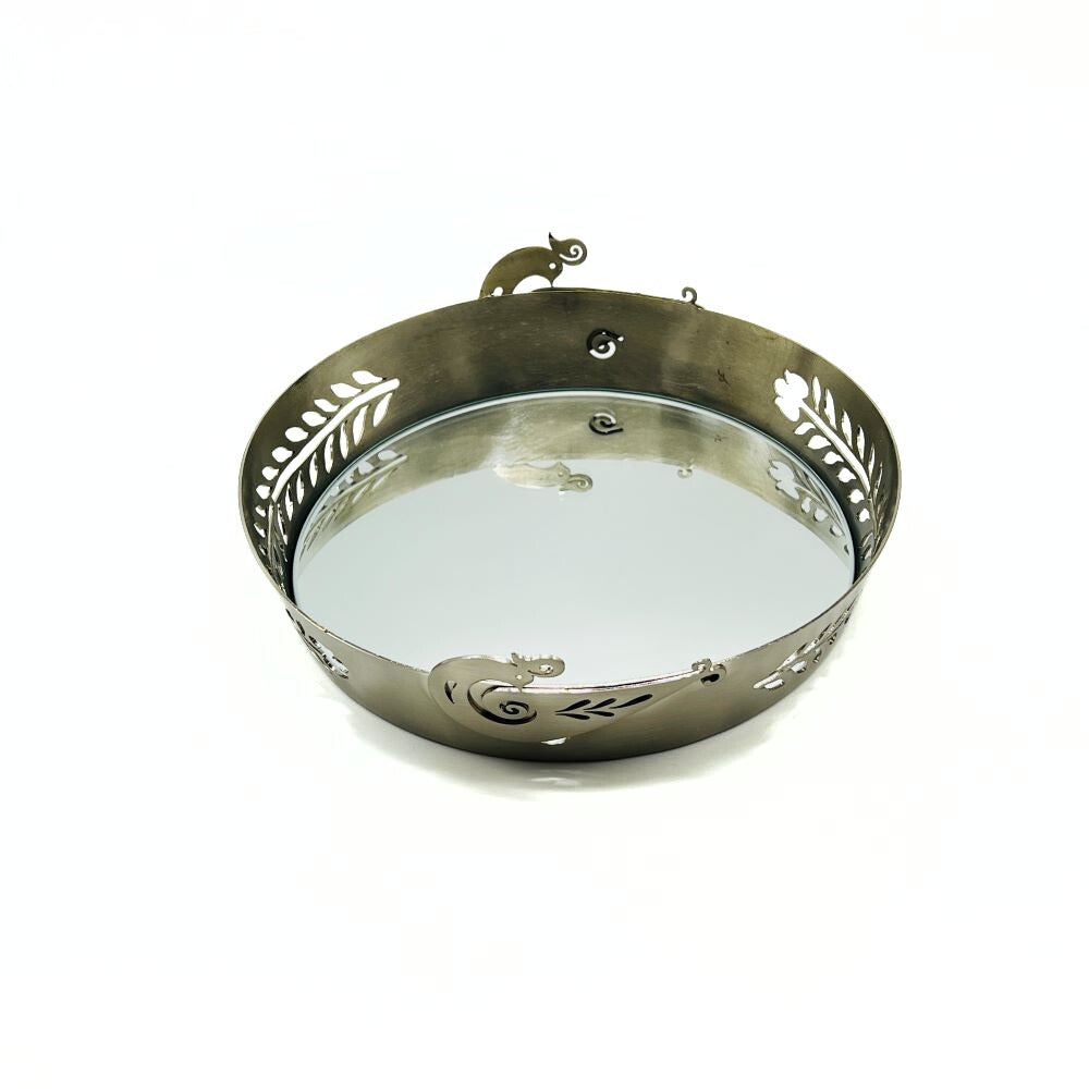 Small Round Tray with Mirror image 1