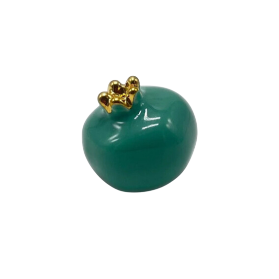 Ceramic Pomegranate - Dark Green image