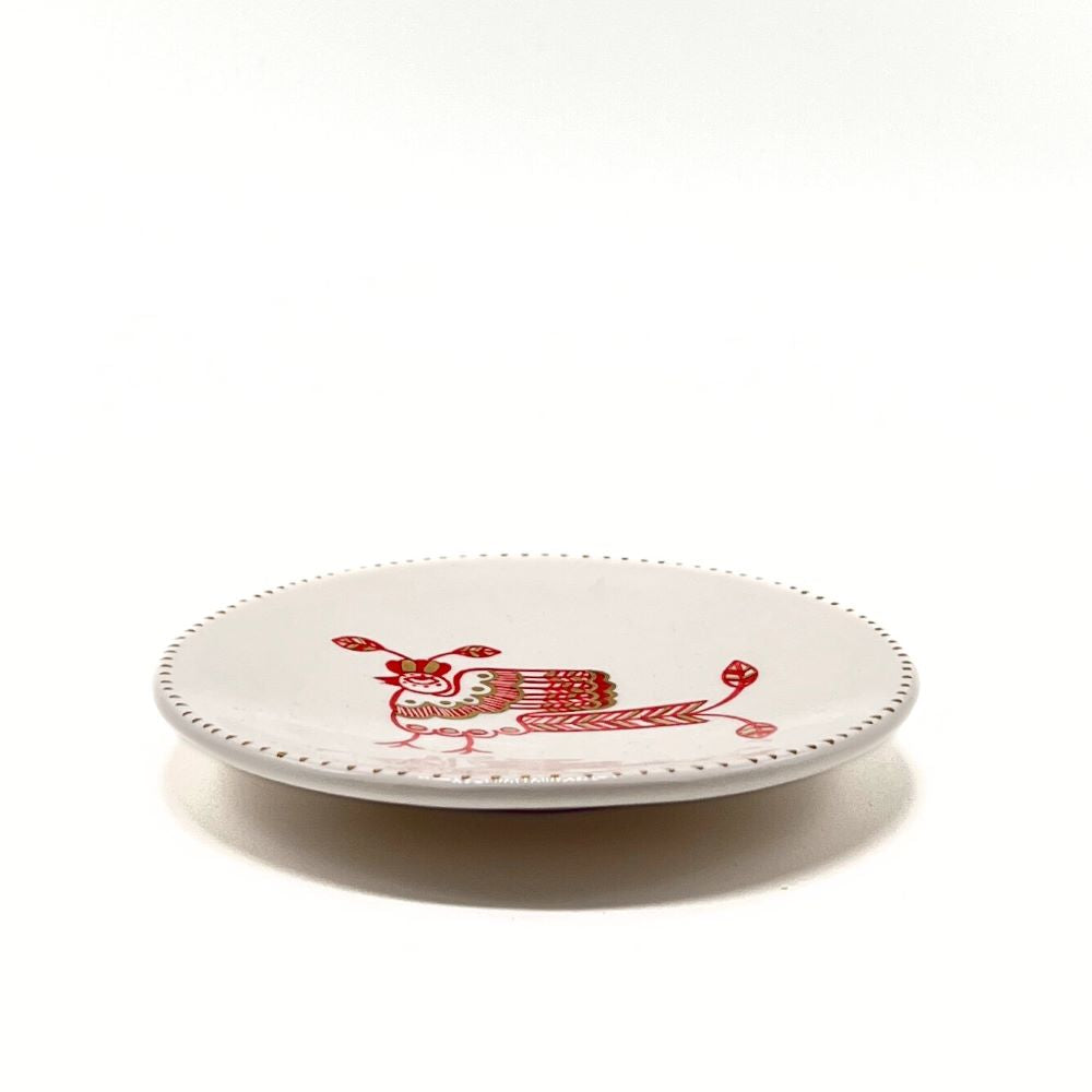Plate with Red and Gold Bird 1 image 1