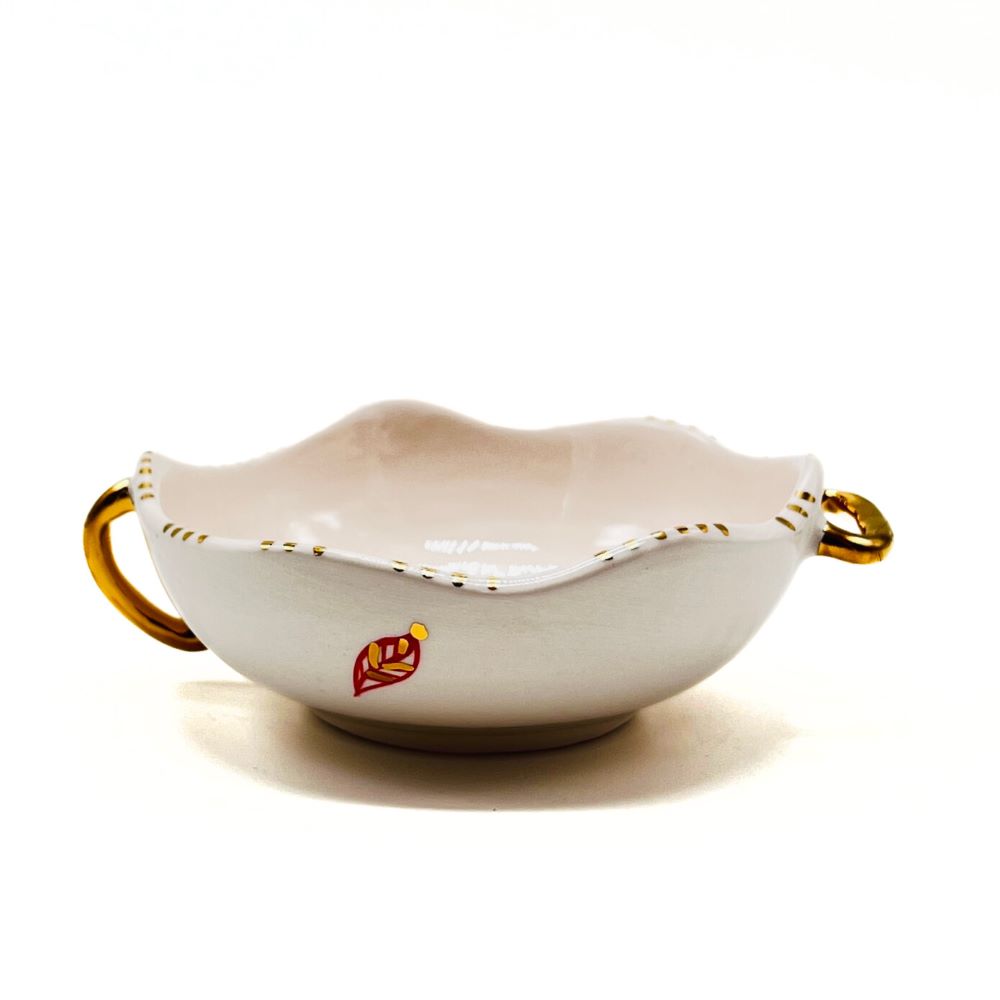 Bowl with Red and Gold bird 2 image 4