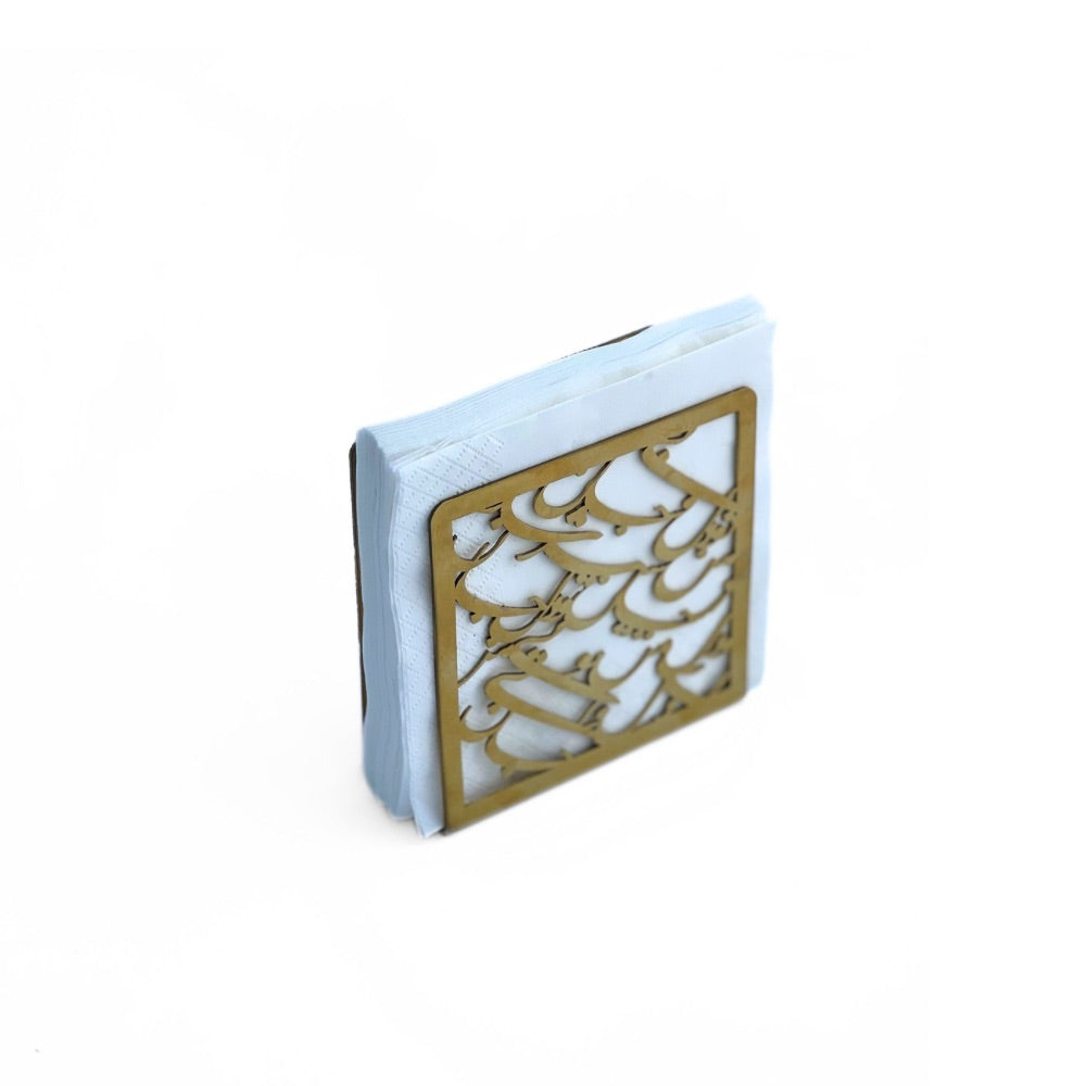 Gold Calligraphy Tissue Paper Holder image 3