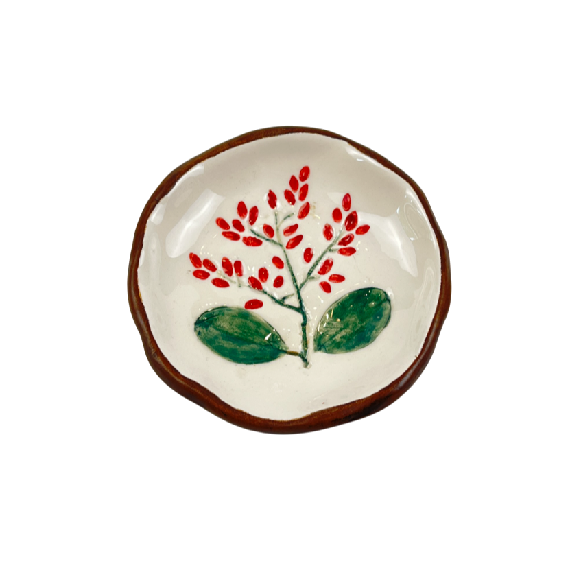 Small Plate With Base (Red) image 0