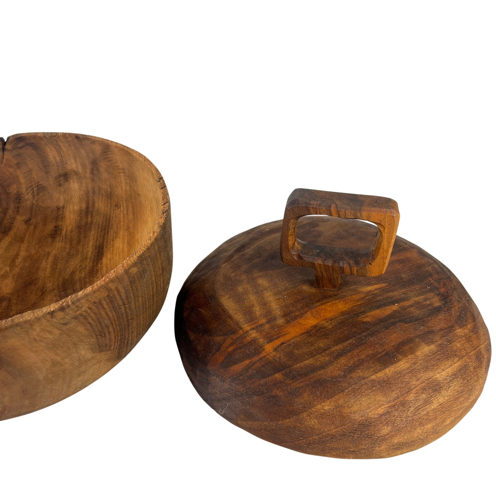 Wooden Bowl With Lid