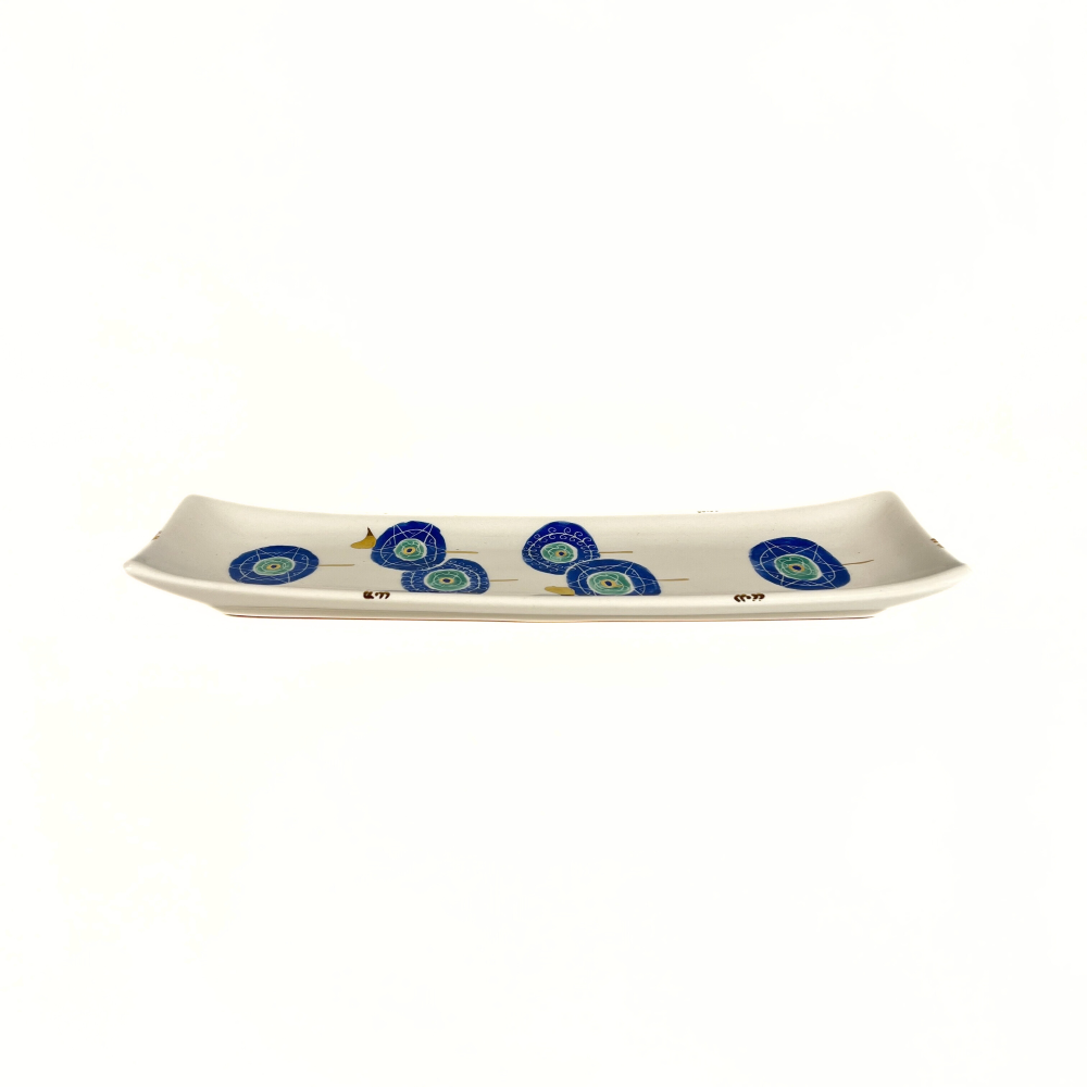 Nazar Rectangle Dish with Bird Pattern