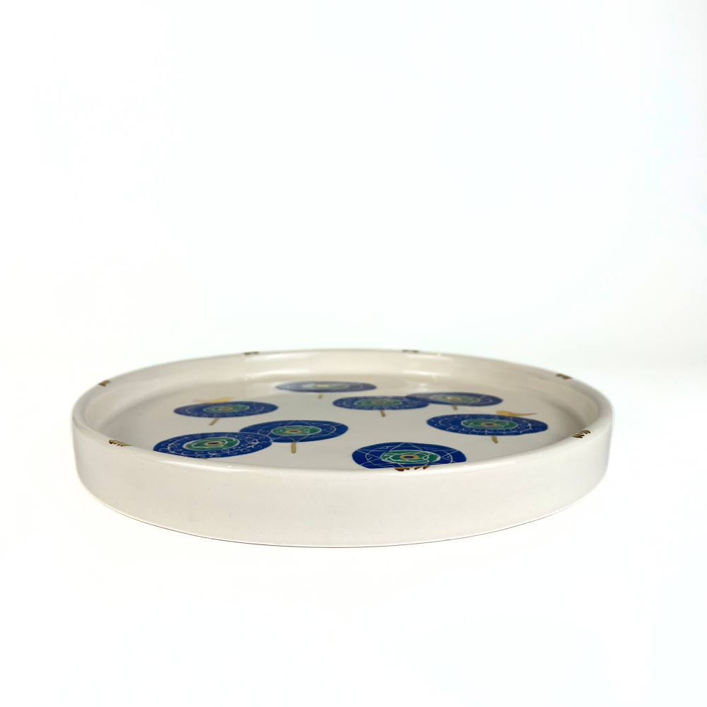 Nazar Round Dish with Bird Pattern