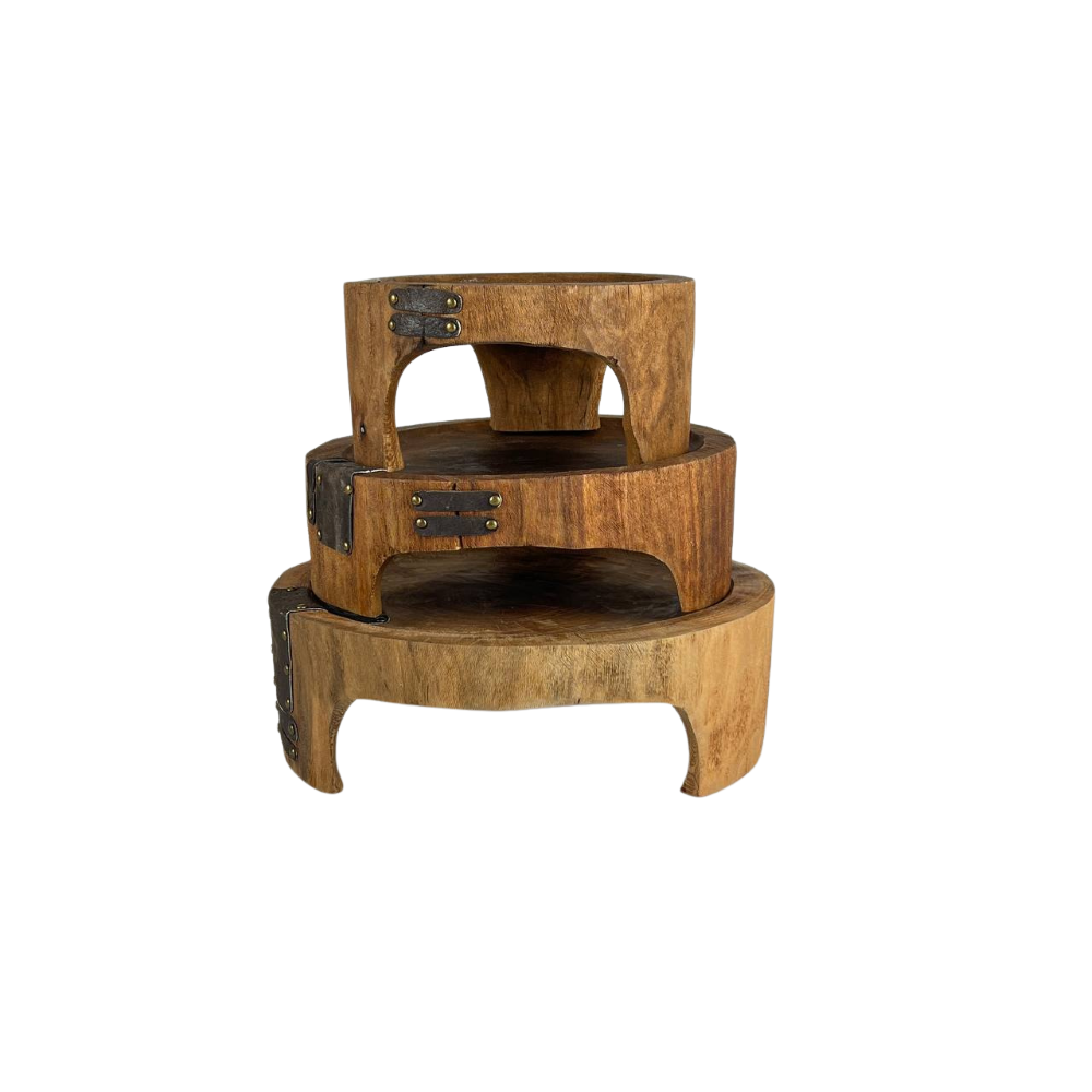 Wooden Platter With Base