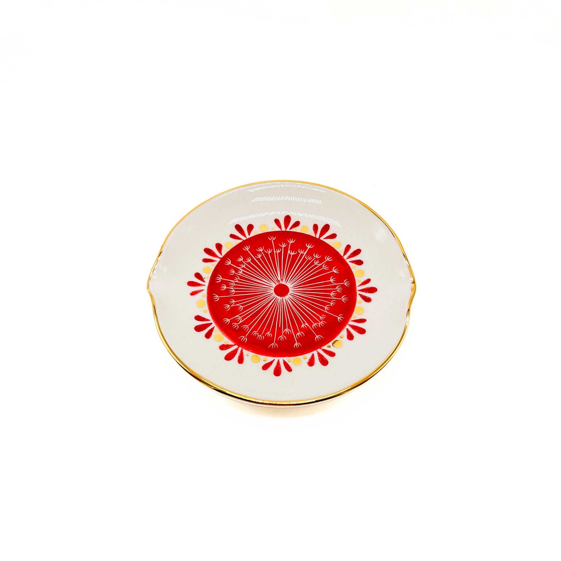 Plate with Red Pattern image 1