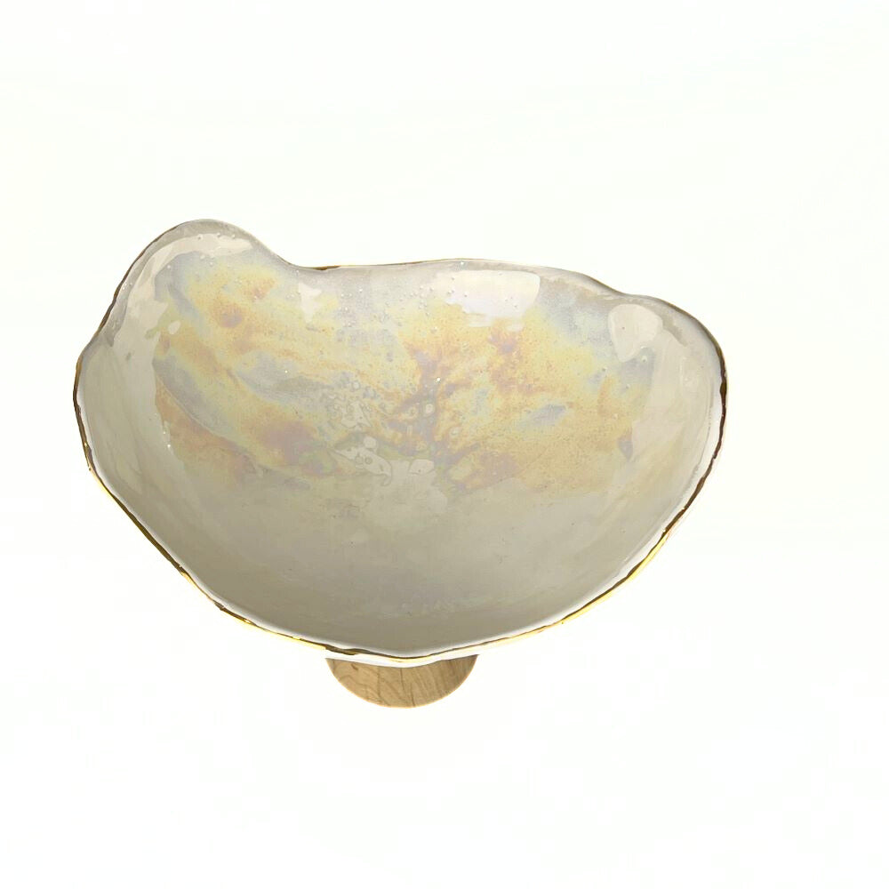 White Typography Bowl With Base - Size 2 image