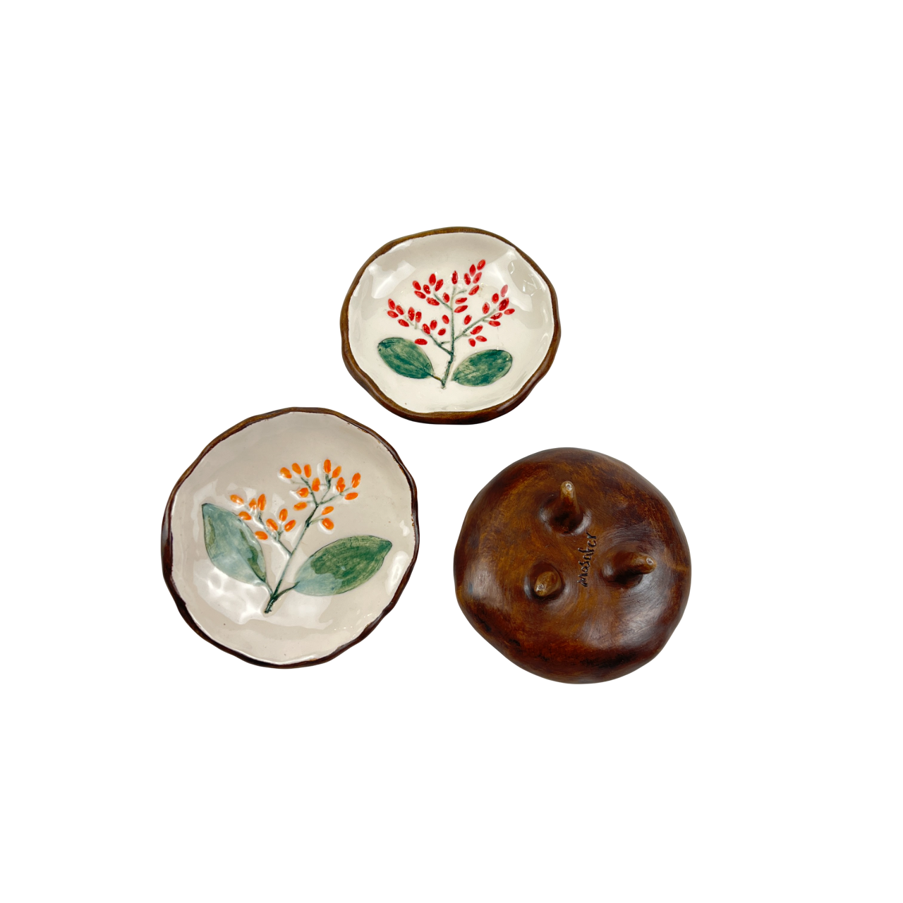 Small Plate With Base (Orange) image 3