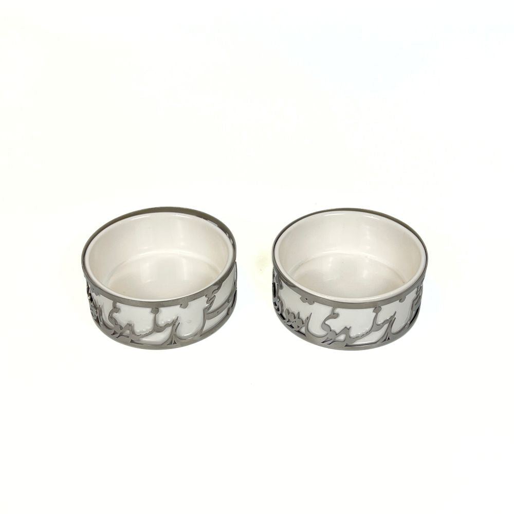 White Calligraphy Bowl image 2