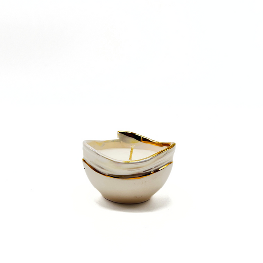 White Bowl Candle image 0