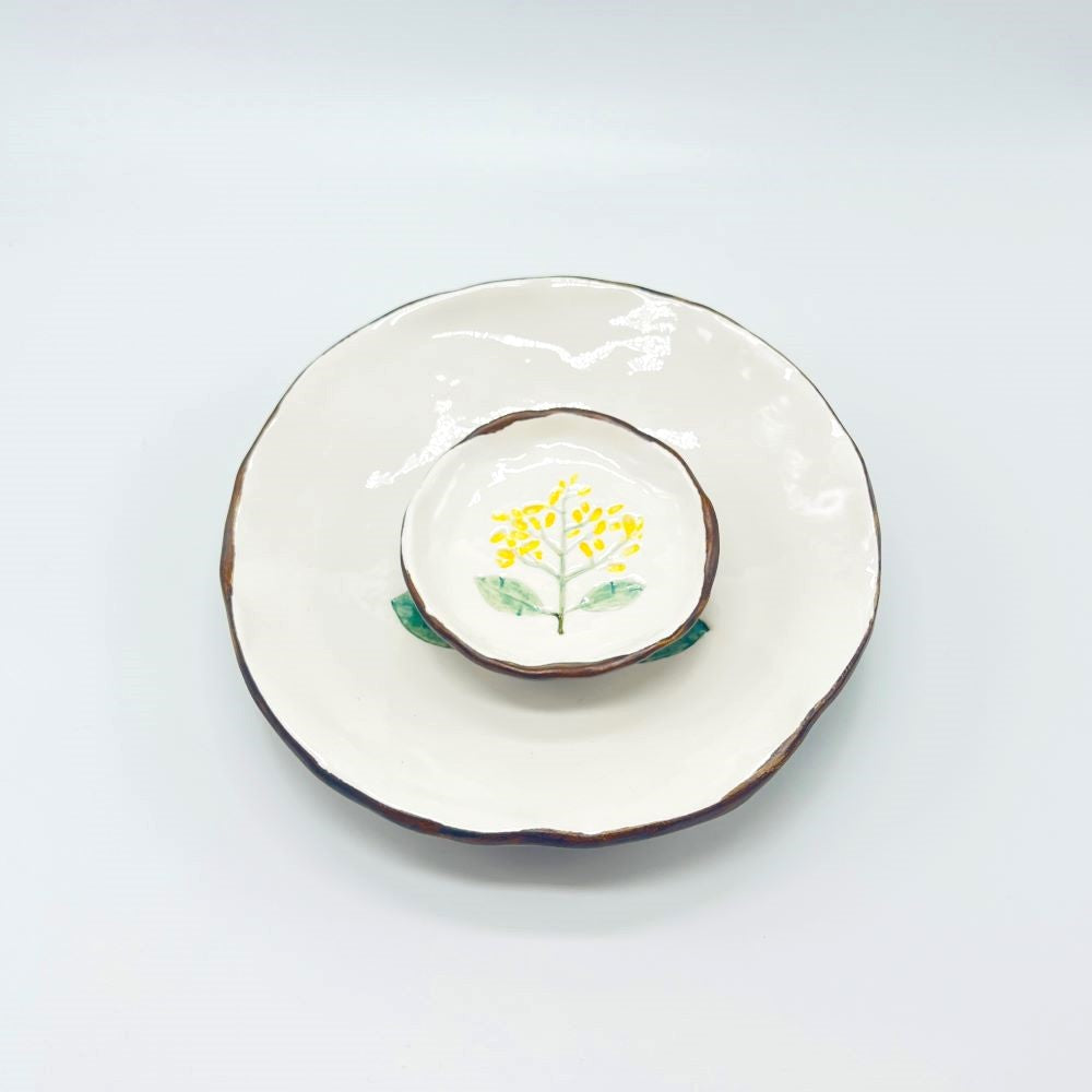 Small Plate With Base (Yellow) image 2