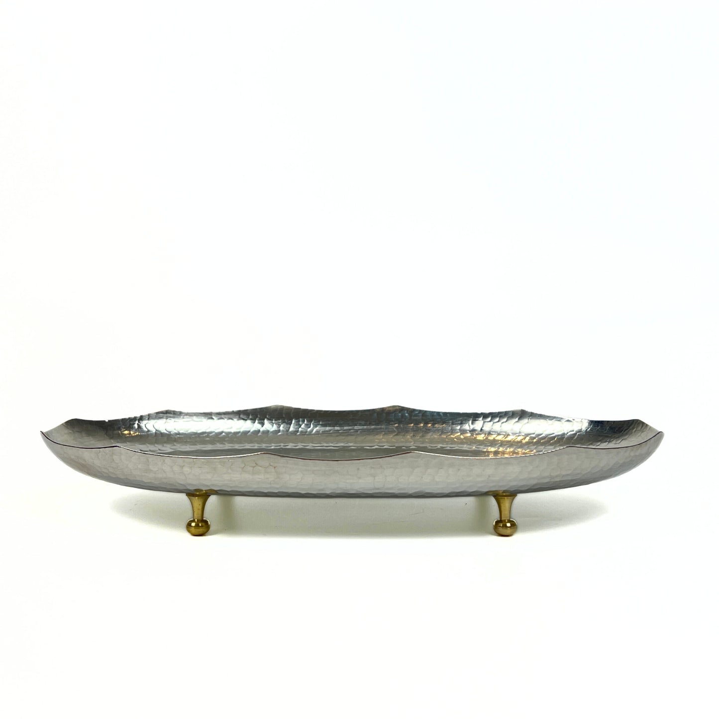 Atlas Copper Oval Dish with Brass Base image 3