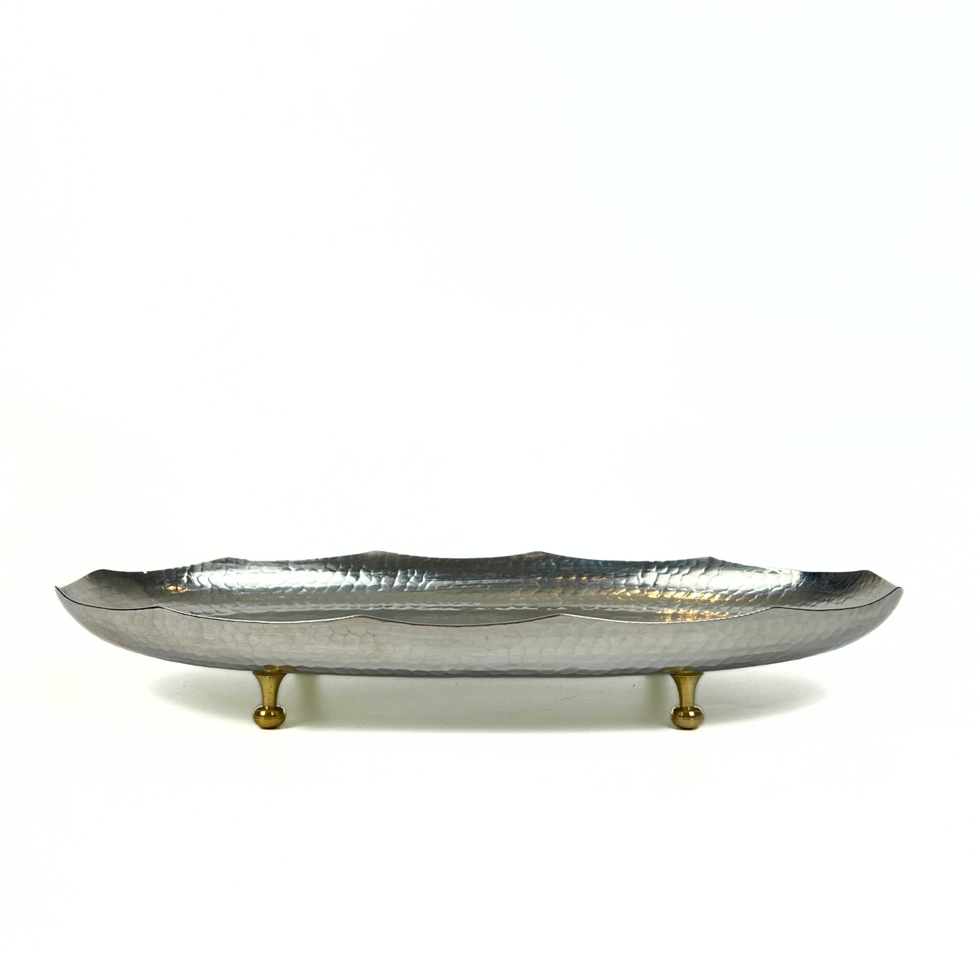 Atlas Copper Oval Dish with Brass Base image 3