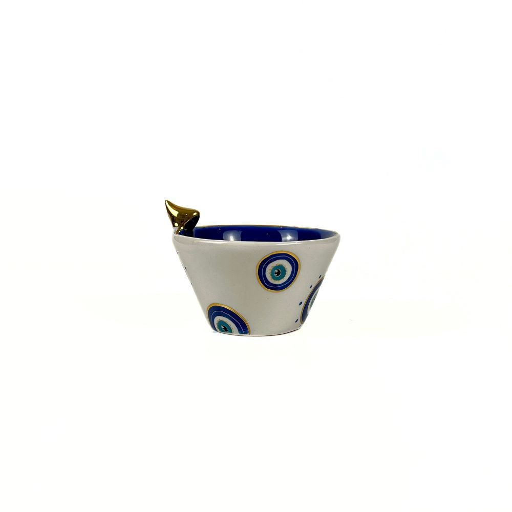 Evil Eye Bowl With Gold Bird image 2