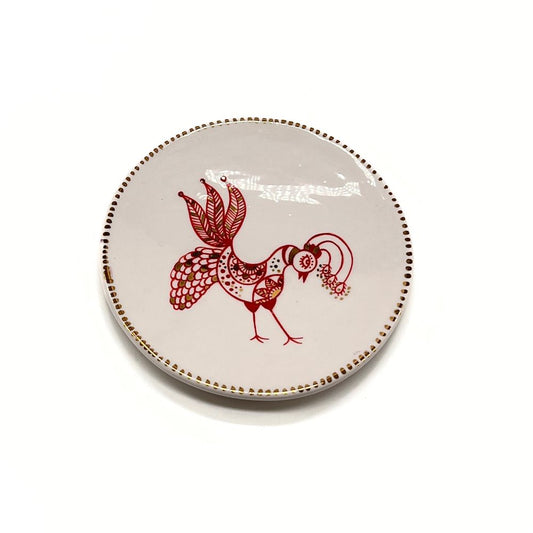 Plate with Red and Gold Bird 4 image 0