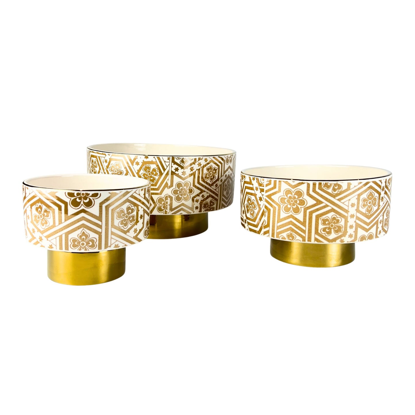 The Zarrin Motif Bowls with Base