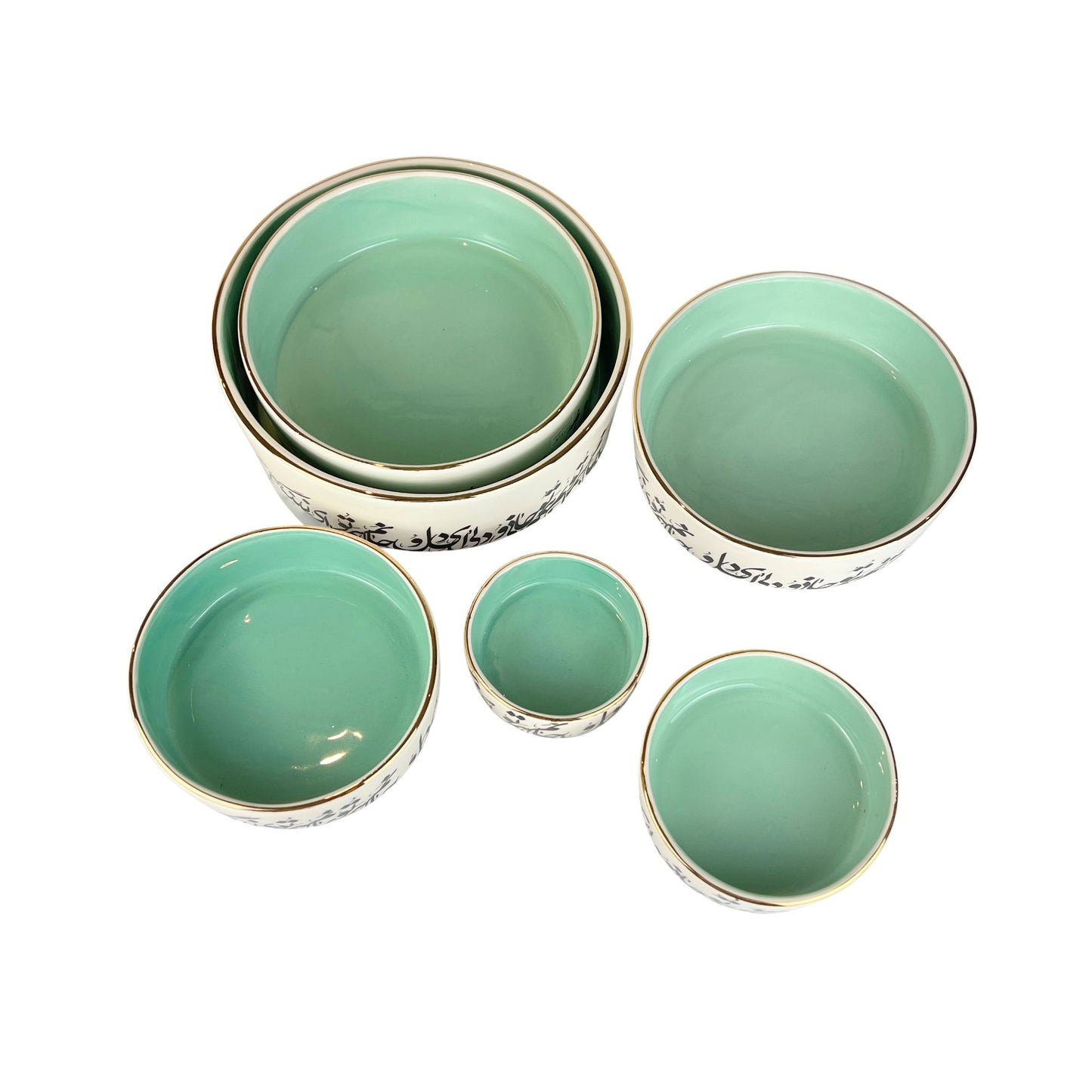 Turquoise Calligraphy Bowl (Jani-o-Deli)