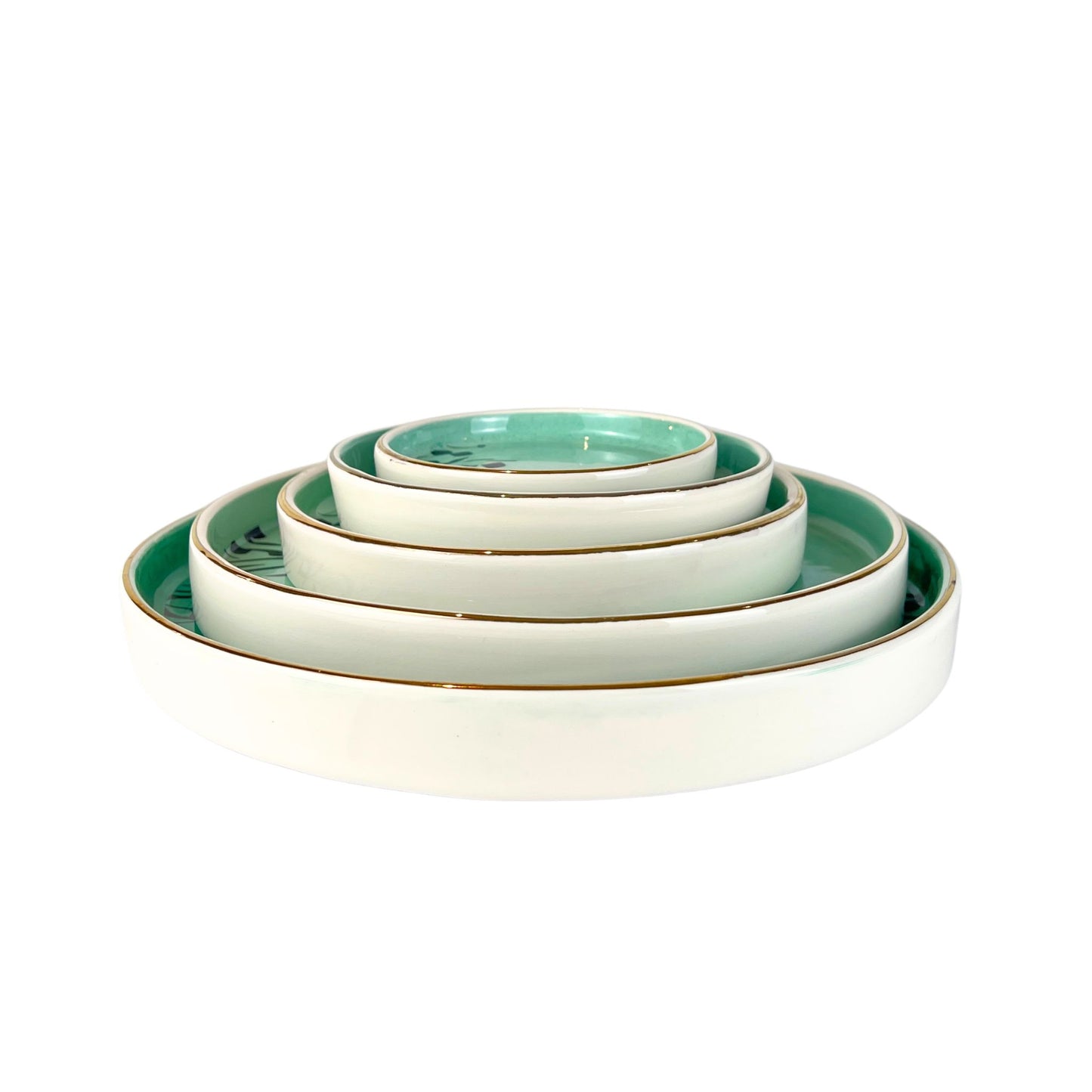 Turquoise Calligraphy Dish Set (Jani-o-Deli)