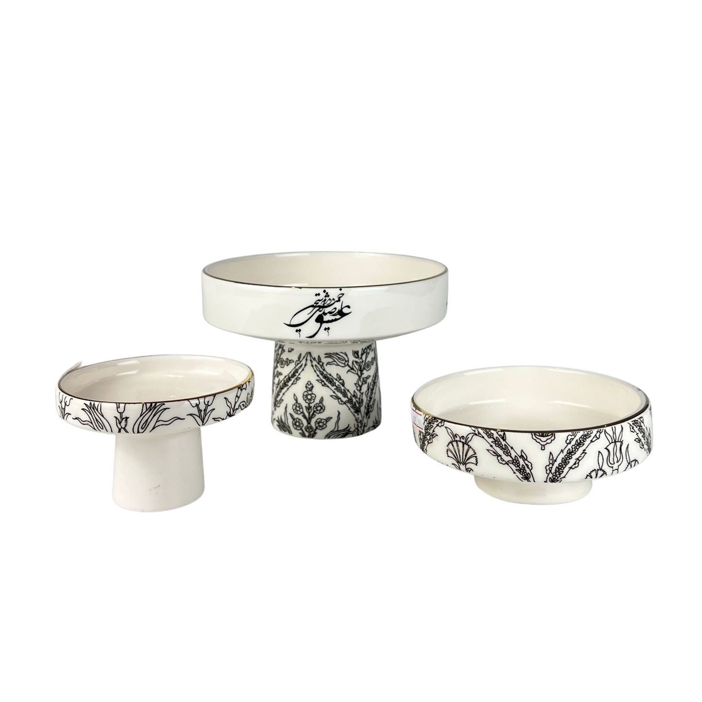 Calligraphy Dish with Base (Sokhan-e-Eshgh)