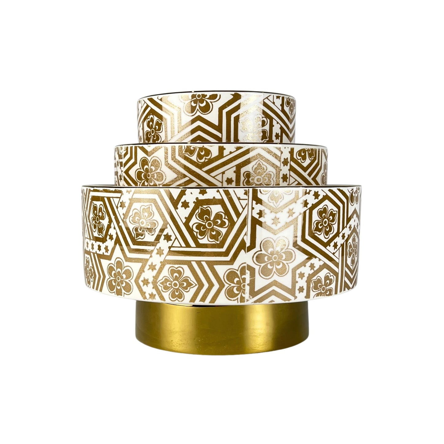 The Zarrin Motif Bowls with Base
