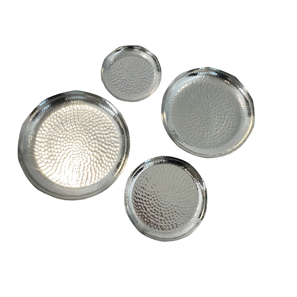 Atlas Copper Round Dish with Brass Base