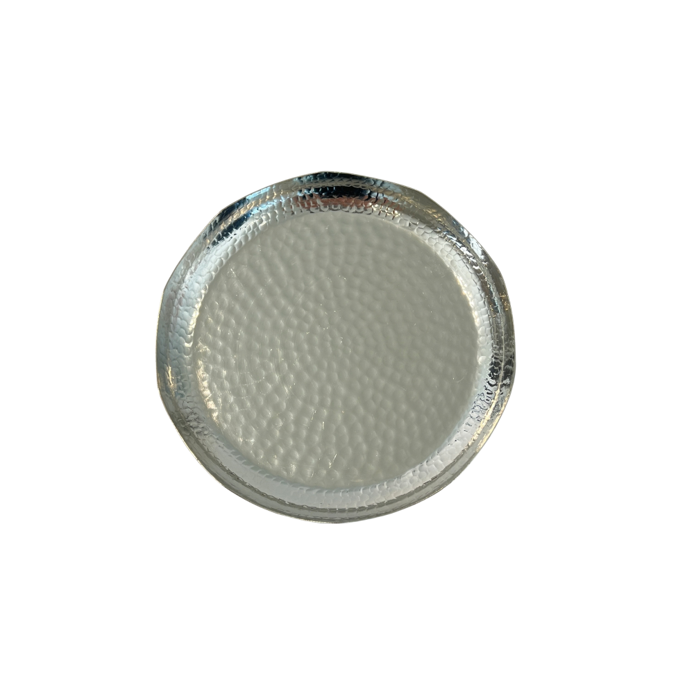 Atlas Copper Round Dish with Brass Base