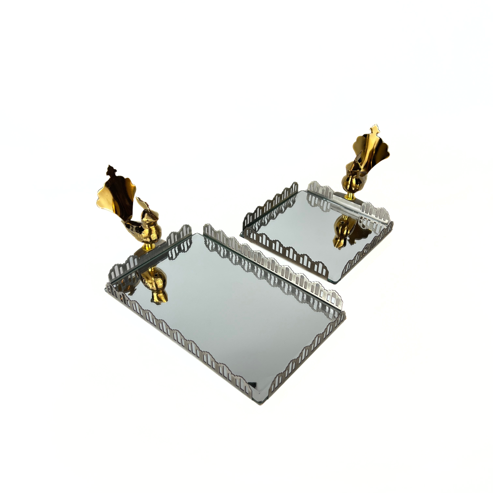 Peacock Tray Silver