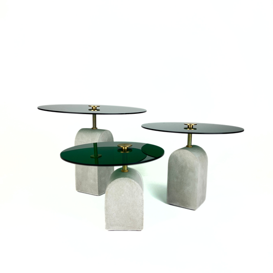 Concrete Base Dish ( Green )
