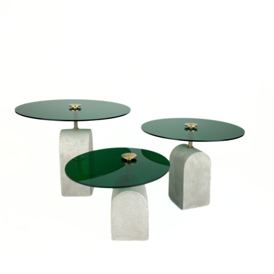 Concrete Base Dish ( Green )